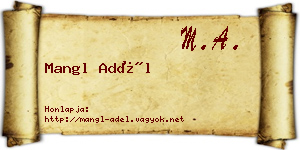 Mangl Adél névjegykártya